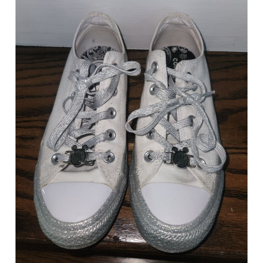 Converse x Miley Cyrus Sneakers Limited Edition White Silver Women's Size 6 - Picture 3 of 14